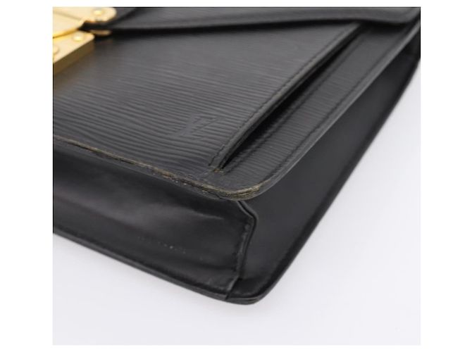 LOUIS VUITTON Epi Serie Dragonne Clutch Bag Black Noir M52612 LV Auth 202460 Nero - vista 7