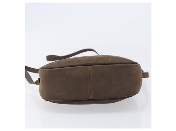 Borsa a tracolla Salvatore Ferragamo Vala in camoscio marrone tono oro Auth ka6067 - vista 11
