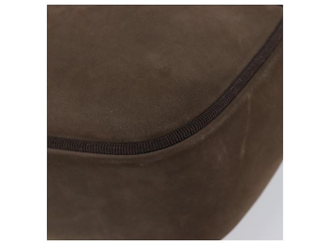 Borsa a tracolla Salvatore Ferragamo Vala in camoscio marrone tono oro Auth ka6067 - vista 12