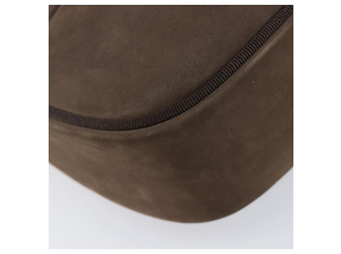 Borsa a tracolla Salvatore Ferragamo Vala in camoscio marrone tono oro Auth ka6067 - vista 13