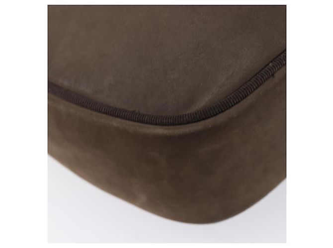 Borsa a tracolla Salvatore Ferragamo Vala in camoscio marrone tono oro Auth ka6067 - vista 15