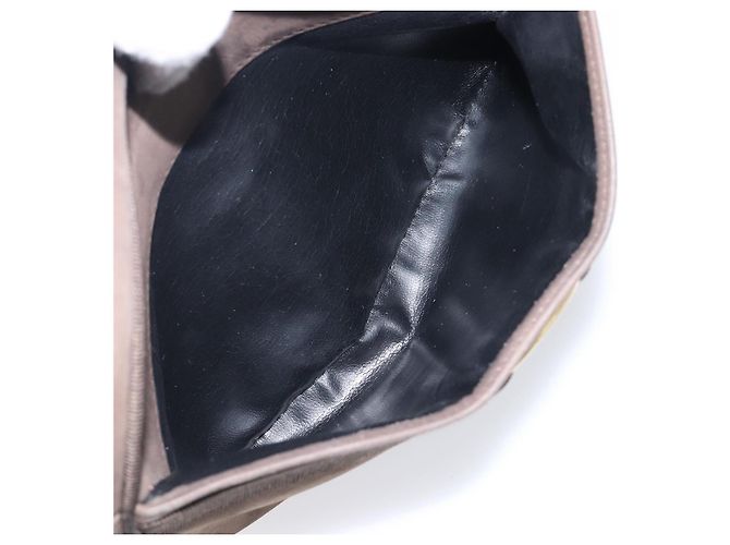Borsa a tracolla Salvatore Ferragamo Vala in camoscio marrone tono oro Auth ka6067 - vista 23