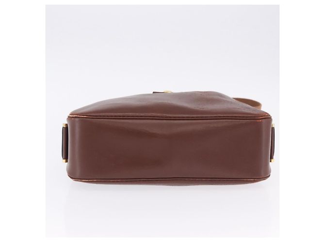 Hermès Borsa a Tracolla HERMES Sako Courchevel Pelle Beige Gold Auth 203791A D'oro - vista 14