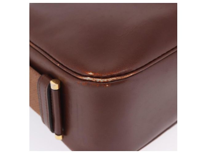 Hermès Borsa a Tracolla HERMES Sako Courchevel Pelle Beige Gold Auth 203791A D'oro - vista 15