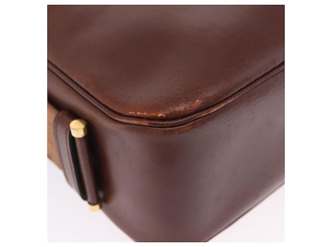 Hermès Borsa a Tracolla HERMES Sako Courchevel Pelle Beige Gold Auth 203791A D'oro - vista 17