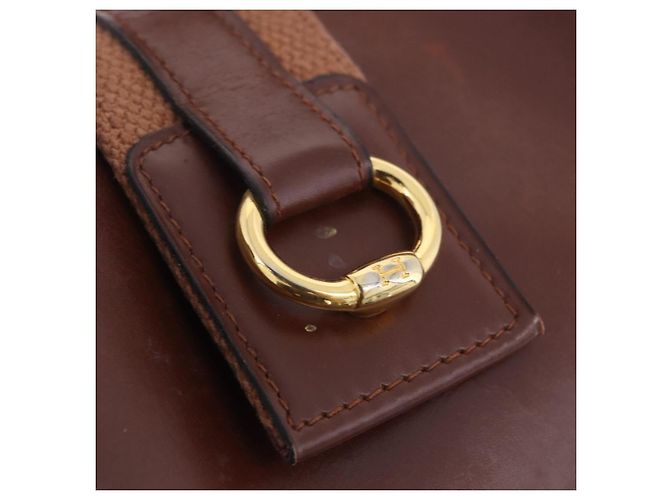 Hermès Borsa a Tracolla HERMES Sako Courchevel Pelle Beige Gold Auth 203791A D'oro - vista 19
