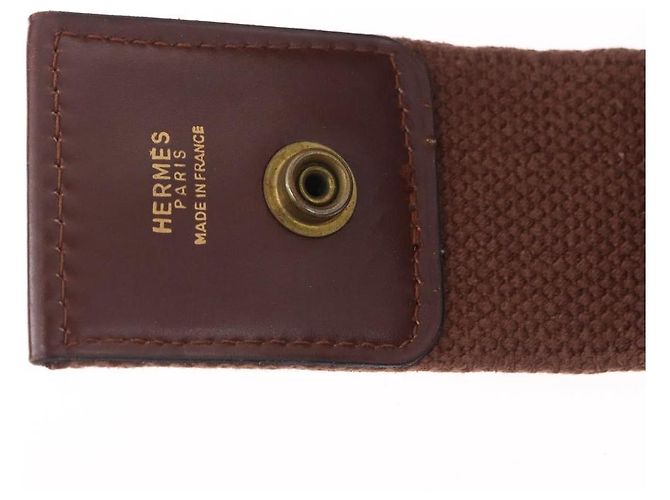 Hermès Borsa a Tracolla HERMES Sako Courchevel Pelle Beige Gold Auth 203791A D'oro - vista 20