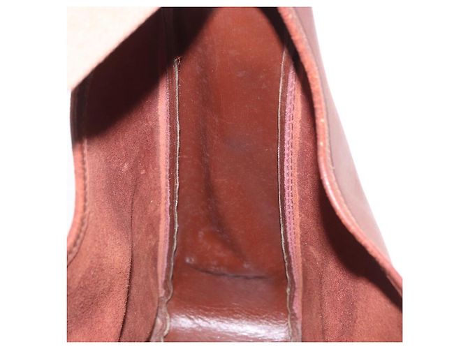 Hermès Borsa a Tracolla HERMES Sako Courchevel Pelle Beige Gold Auth 203791A D'oro - vista 23