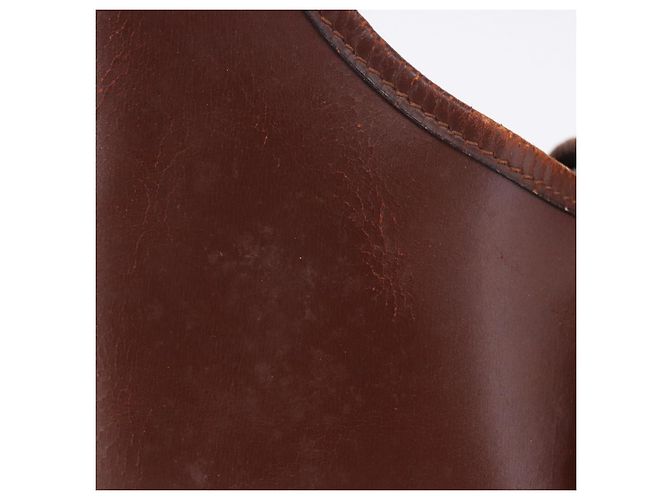 Hermès Borsa a Tracolla HERMES Sako Courchevel Pelle Beige Gold Auth 203791A D'oro - vista 3