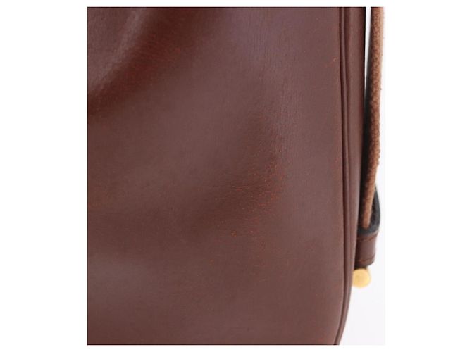 Hermès Borsa a Tracolla HERMES Sako Courchevel Pelle Beige Gold Auth 203791A D'oro - vista 4