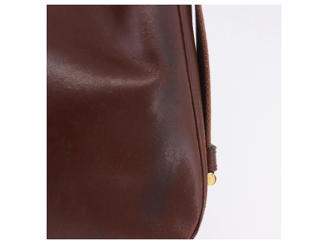 Hermès Borsa a Tracolla HERMES Sako Courchevel Pelle Beige Gold Auth 203791A D'oro - vista 6