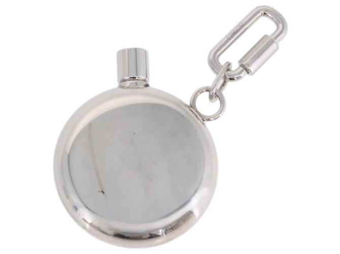 Hermès Charm flacone di profumo HERMES Metallo Argento Auth 203319 - vista 3
