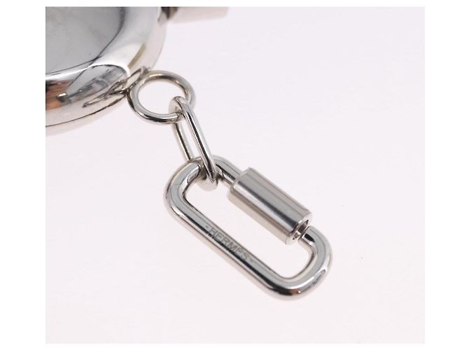 Hermès Charm flacone di profumo HERMES Metallo Argento Auth 203319 - vista 9