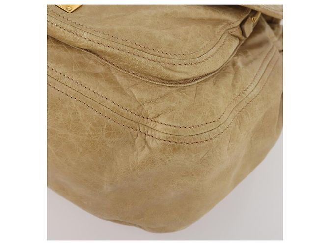 Borsa a tracolla Miu Miu in pelle 2way Beige Gold Auth 199120A D'oro - vista 12