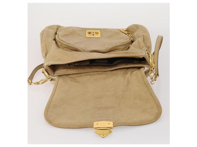 Borsa a tracolla Miu Miu in pelle 2way Beige Gold Auth 199120A D'oro - vista 20