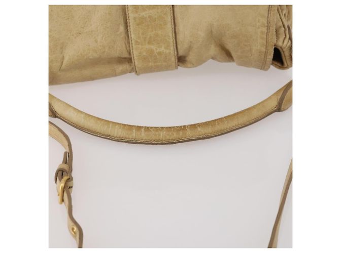 Borsa a tracolla Miu Miu in pelle 2way Beige Gold Auth 199120A D'oro - vista 9