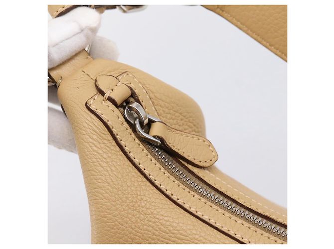 Borsa a tracolla PRADA in pelle beige argento BR3373 Auth am12571V - vista 15
