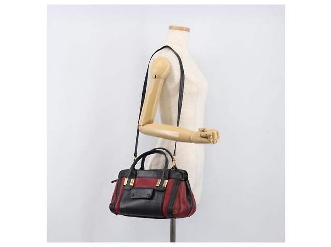 Chloé Bolso Chloe Alice de piel 2way rojo tono dorado Auth ka6070 Roja - vista 28