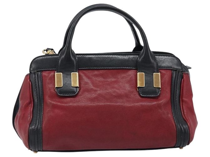 Chloé Bolso Chloe Alice de piel 2way rojo tono dorado Auth ka6070 Roja - vista 3