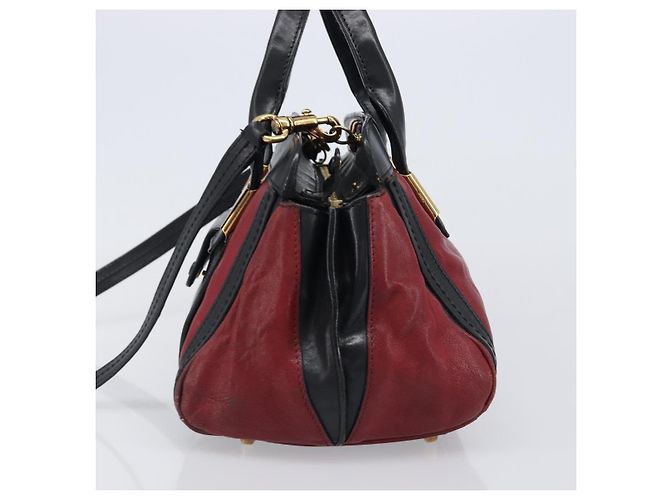 Chloé Bolso Chloe Alice de piel 2way rojo tono dorado Auth ka6070 Roja - vista 4