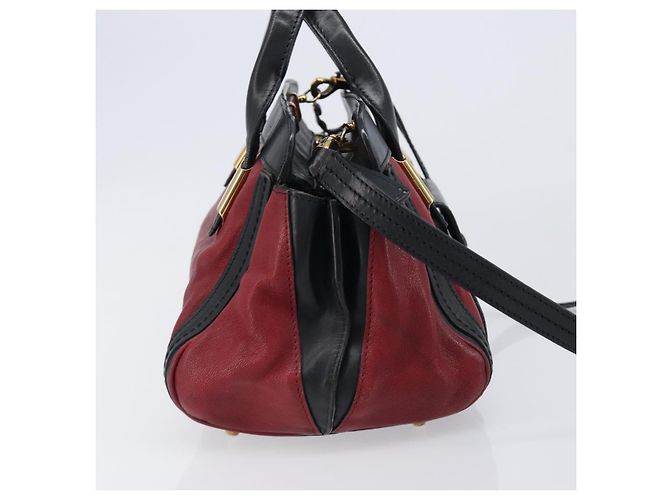 Chloé Bolso Chloe Alice de piel 2way rojo tono dorado Auth ka6070 Roja - vista 5