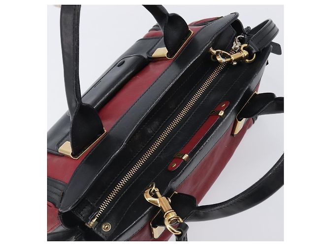 Chloé Bolso Chloe Alice de piel 2way rojo tono dorado Auth ka6070 Roja - vista 6