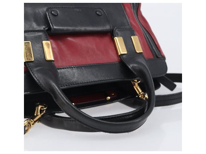 Chloé Bolso Chloe Alice de piel 2way rojo tono dorado Auth ka6070 Roja - vista 7