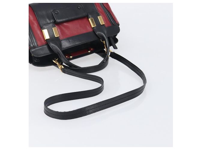 Chloé Bolso Chloe Alice de piel 2way rojo tono dorado Auth ka6070 Roja - vista 9