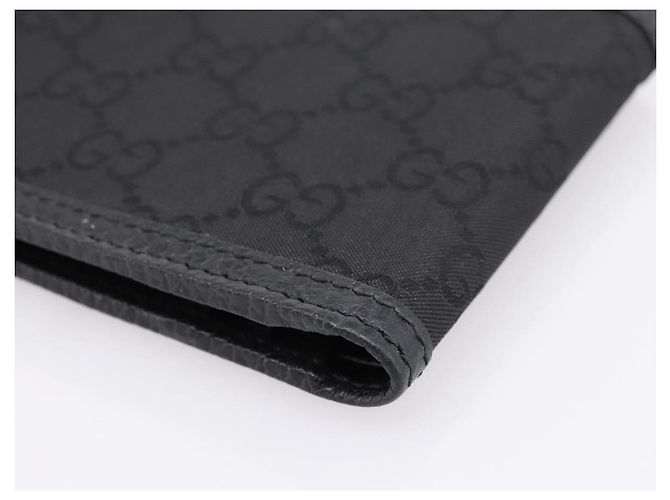 Portafoglio GUCCI GG Canvas Nero 115048 Auth 202719M - vista 10
