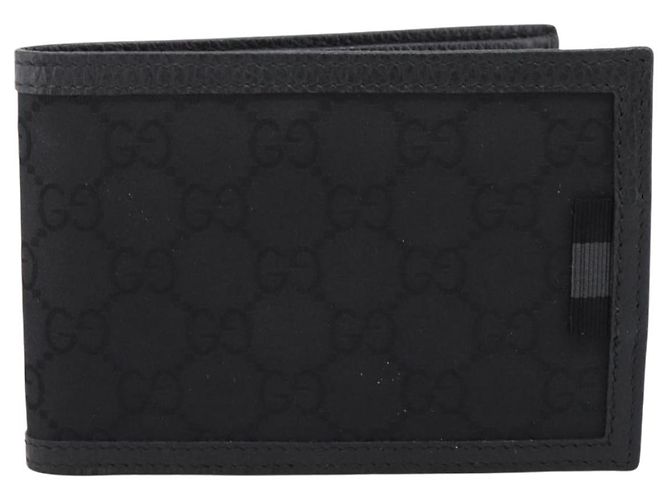 Portafoglio GUCCI GG Canvas Nero 115048 Auth 202719M - vista 2