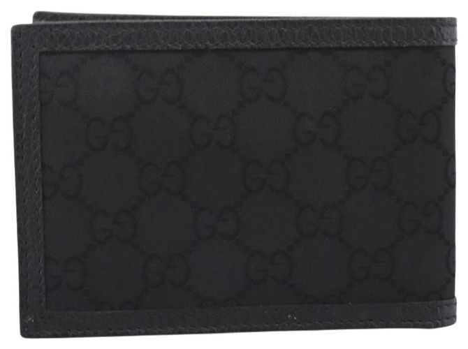 Portafoglio GUCCI GG Canvas Nero 115048 Auth 202719M - vista 3