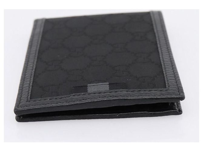 Portafoglio GUCCI GG Canvas Nero 115048 Auth 202719M - vista 4
