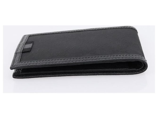 Portafoglio GUCCI GG Canvas Nero 115048 Auth 202719M - vista 6