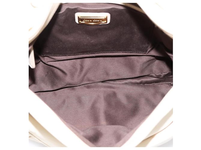 Borsa a mano Miu Miu Matelassé in pelle 2way Ivory Gold Auth 202893A D'oro Crudo - vista 16