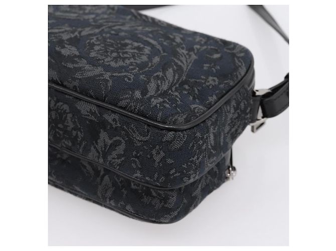 Bolso de hombro VERSACE Canvas Black Silver Auth 200698V Negro Plata - vista 16