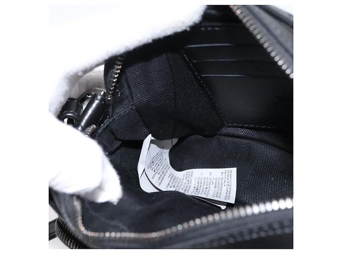 Bolso de hombro VERSACE Canvas Black Silver Auth 200698V Negro Plata - vista 20