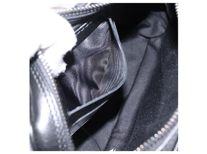 Bolso de hombro VERSACE Canvas Black Silver Auth 200698V Negro Plata - vista 21