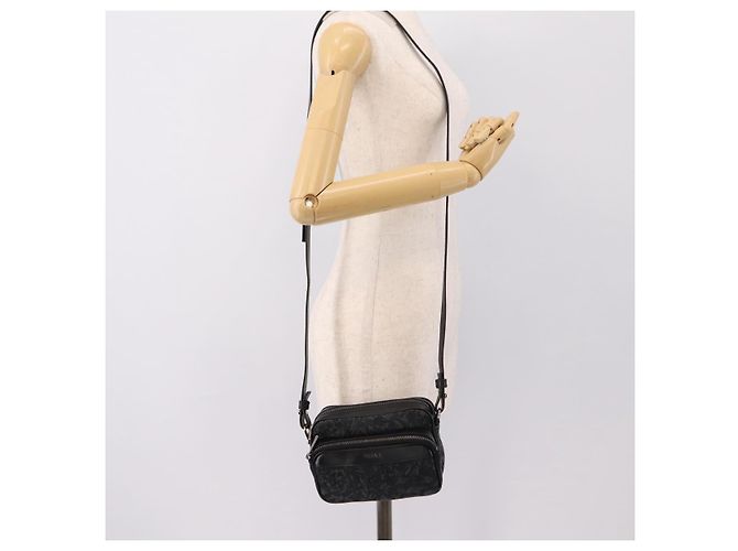 Bolso de hombro VERSACE Canvas Black Silver Auth 200698V Negro Plata - vista 23