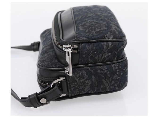 Bolso de hombro VERSACE Canvas Black Silver Auth 200698V Negro Plata - vista 3