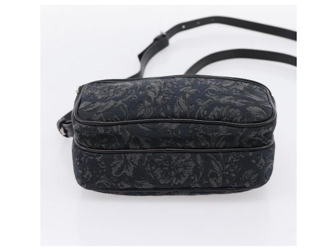 Bolso de hombro VERSACE Canvas Black Silver Auth 200698V Negro Plata - vista 5