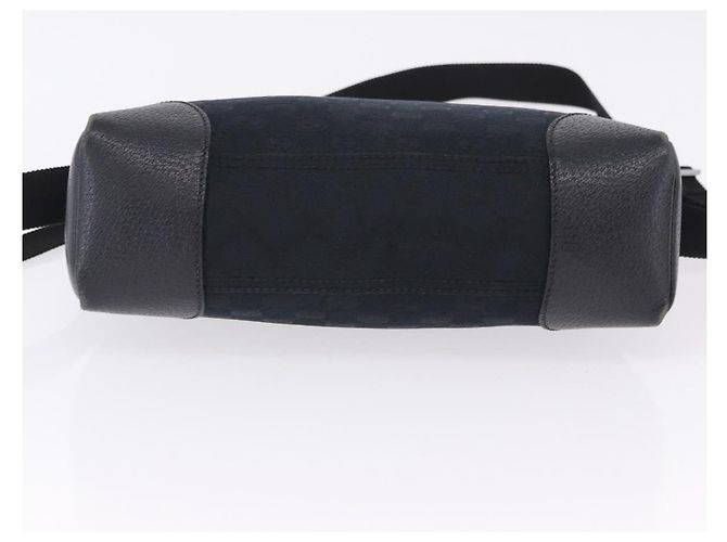 Borsa a tracolla GUCCI GG Canvas Nero Argento 114273 Auth ka6068 - vista 10