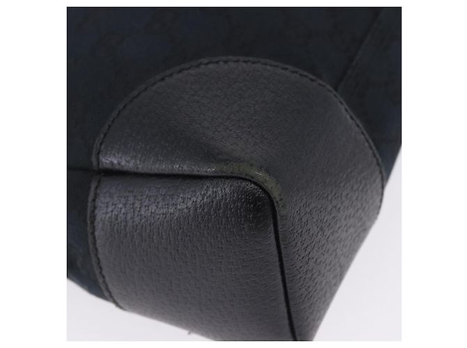 Borsa a tracolla GUCCI GG Canvas Nero Argento 114273 Auth ka6068 - vista 11
