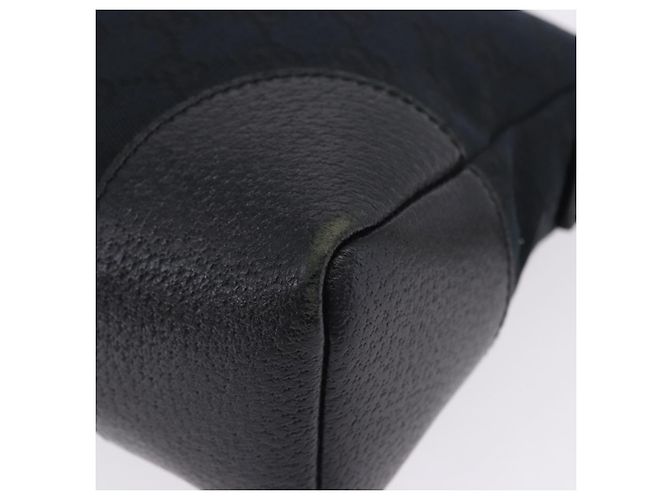 Borsa a tracolla GUCCI GG Canvas Nero Argento 114273 Auth ka6068 - vista 12