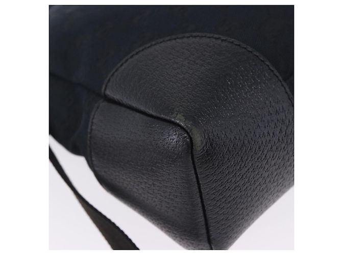 Borsa a tracolla GUCCI GG Canvas Nero Argento 114273 Auth ka6068 - vista 13