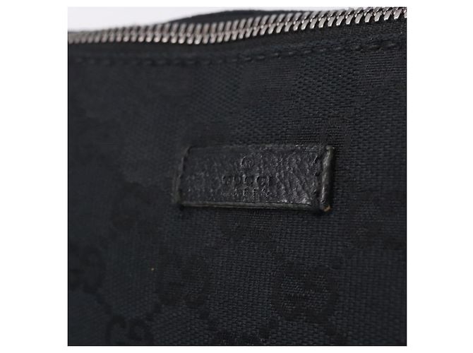 Borsa a tracolla GUCCI GG Canvas Nero Argento 114273 Auth ka6068 - vista 16