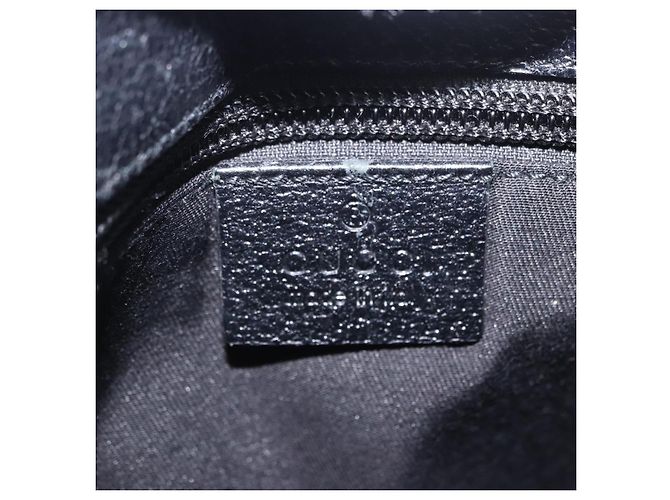 Borsa a tracolla GUCCI GG Canvas Nero Argento 114273 Auth ka6068 - vista 17