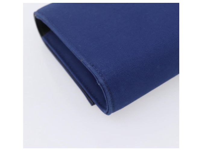 Autre Marque Borsa a tracolla con catena SAINT LAURENT Cassandra Canvas Blue Silver Auth 203616M Argento - vista 13