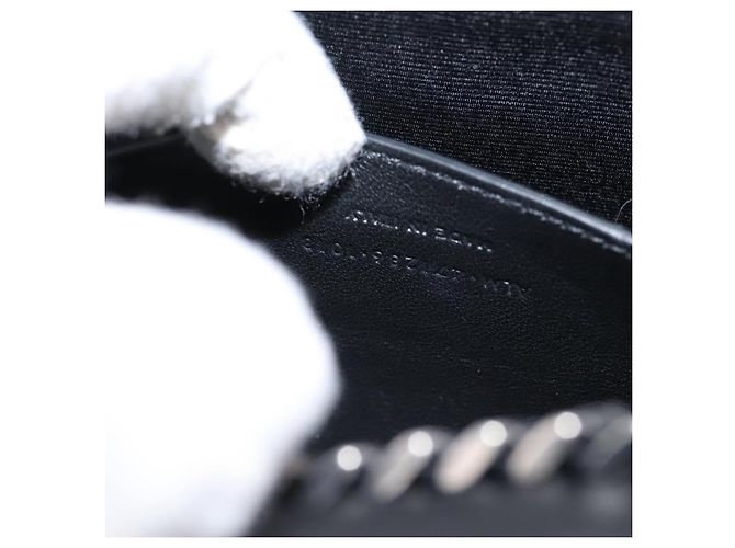 Autre Marque Borsa a tracolla con catena SAINT LAURENT Cassandra Canvas Blue Silver Auth 203616M Argento - vista 21