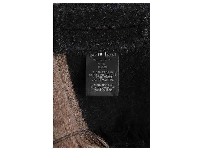 Poncho Isabel Marant de lana marrón XS Castaño - vista 6