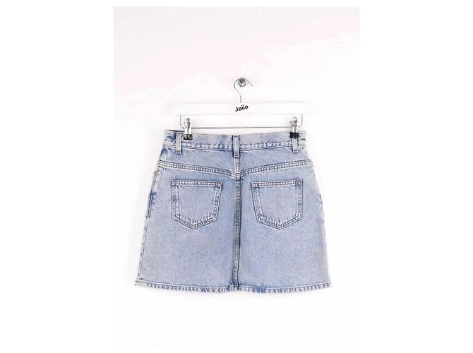 Gonna Gucci in cotone blu - vista 3